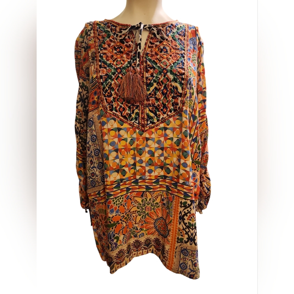 John Mark Small Multicolor Geometric Tunic